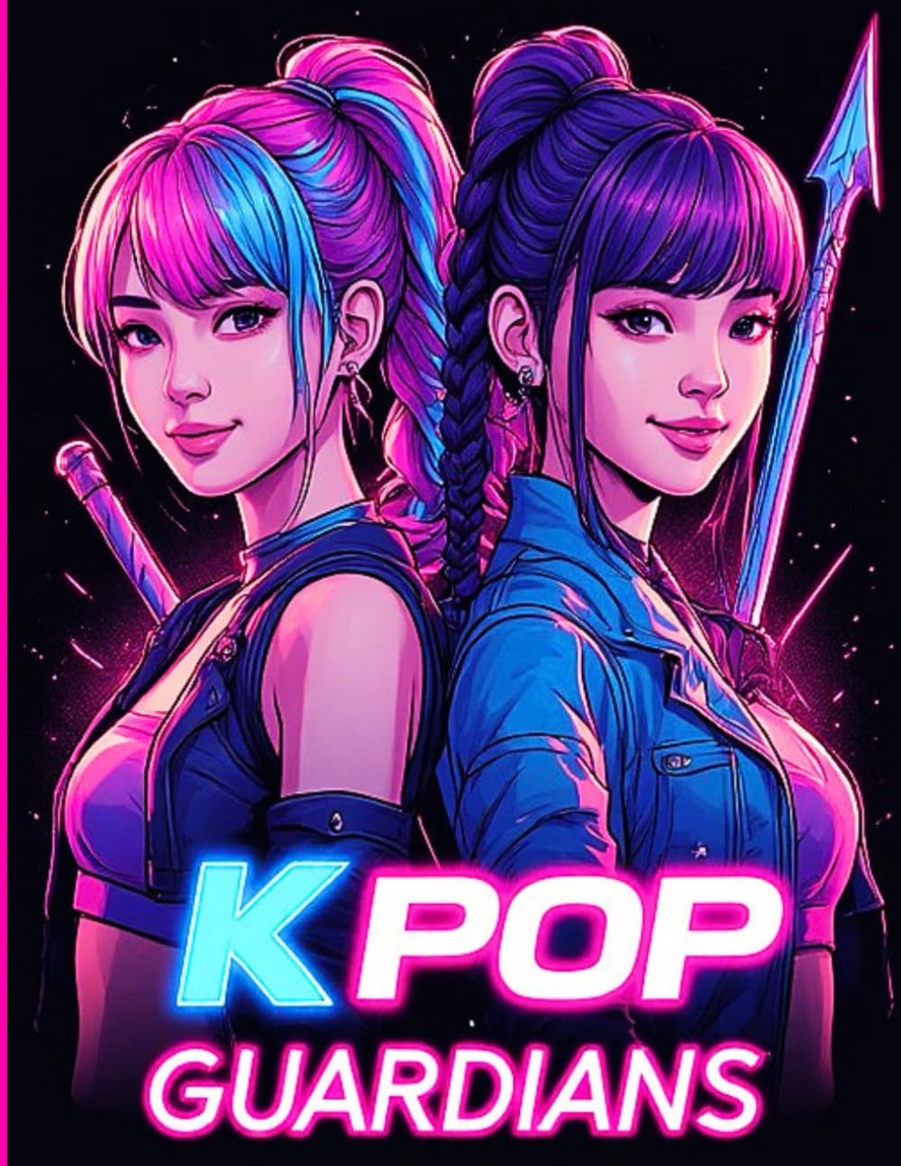 Libro: K-POP GUARDIANS - 30 dibujos para colorear de guerreras Kpop con estilo - A partir de 7 años: Libro para colorear de ídolos badass para los fans del KPOP, el anime y el manga. (Spanish Edition)