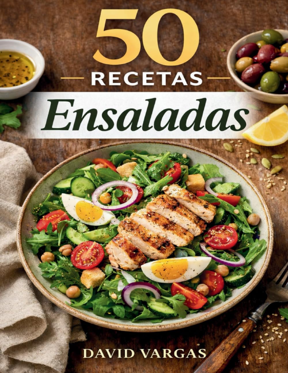 Libro: 50 Recetas de Ensaladas para Todos los Días: Ideas fáciles, variadas y sabrosas con ingredientes comunes (Spanish Edition)