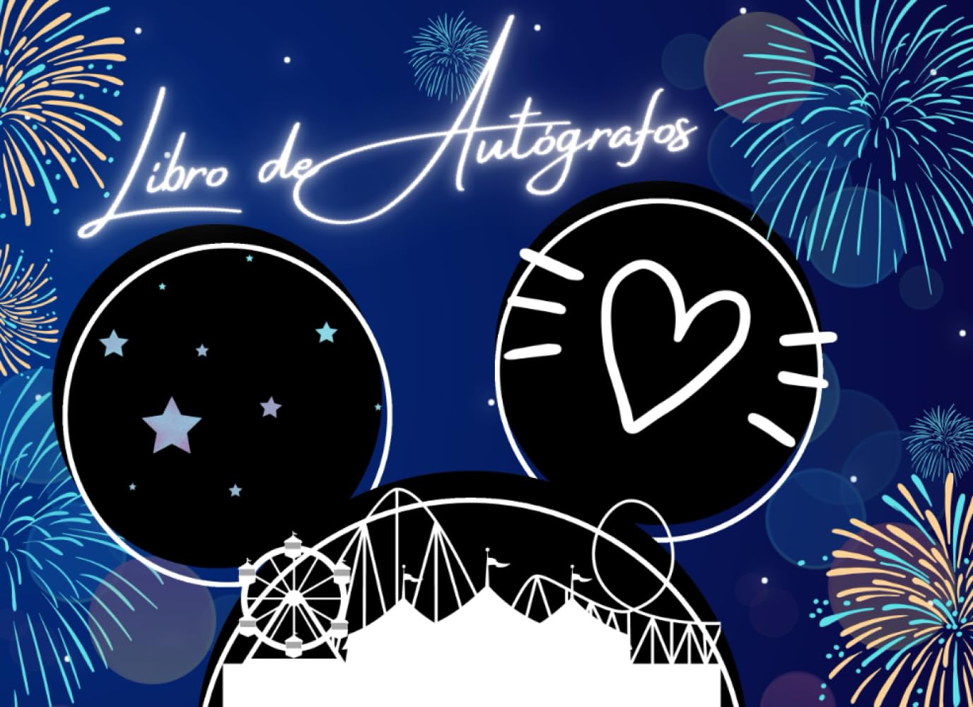 Libro de Autógrafos: Un álbum para que los niños recopilen sus firmas y fotos favoritas en las aventuras de los parques temáticos