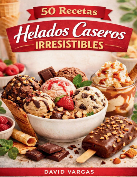 50 Recetas de Helados Caseros Irresistibles: Sabores cremosos, ideas fáciles y postres fríos para todo el año
