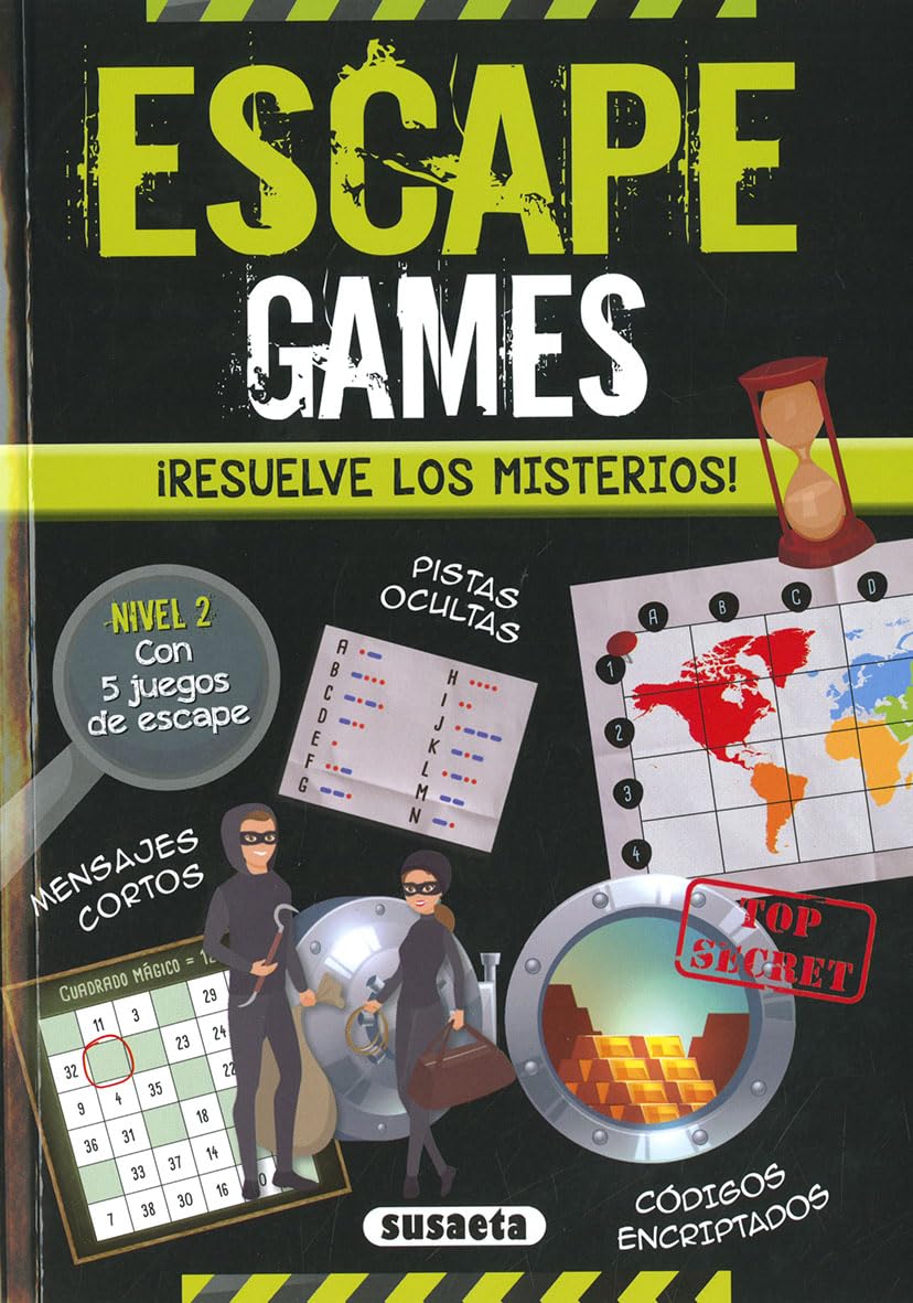 Libro: Escape Games. ¡Resuelve los misterios! Nivel 2