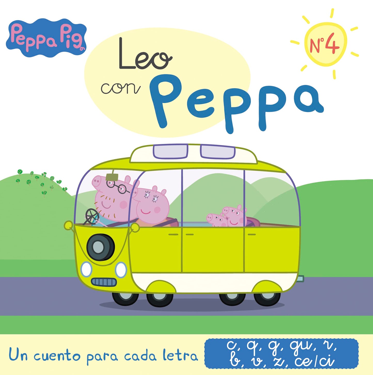Libro: Peppa Pig. Lectoescritura - Leo con Peppa. Un cuento para cada letra: c, q, g, gu, r (sonido suave), b, v, z, ce-ci (Altea)