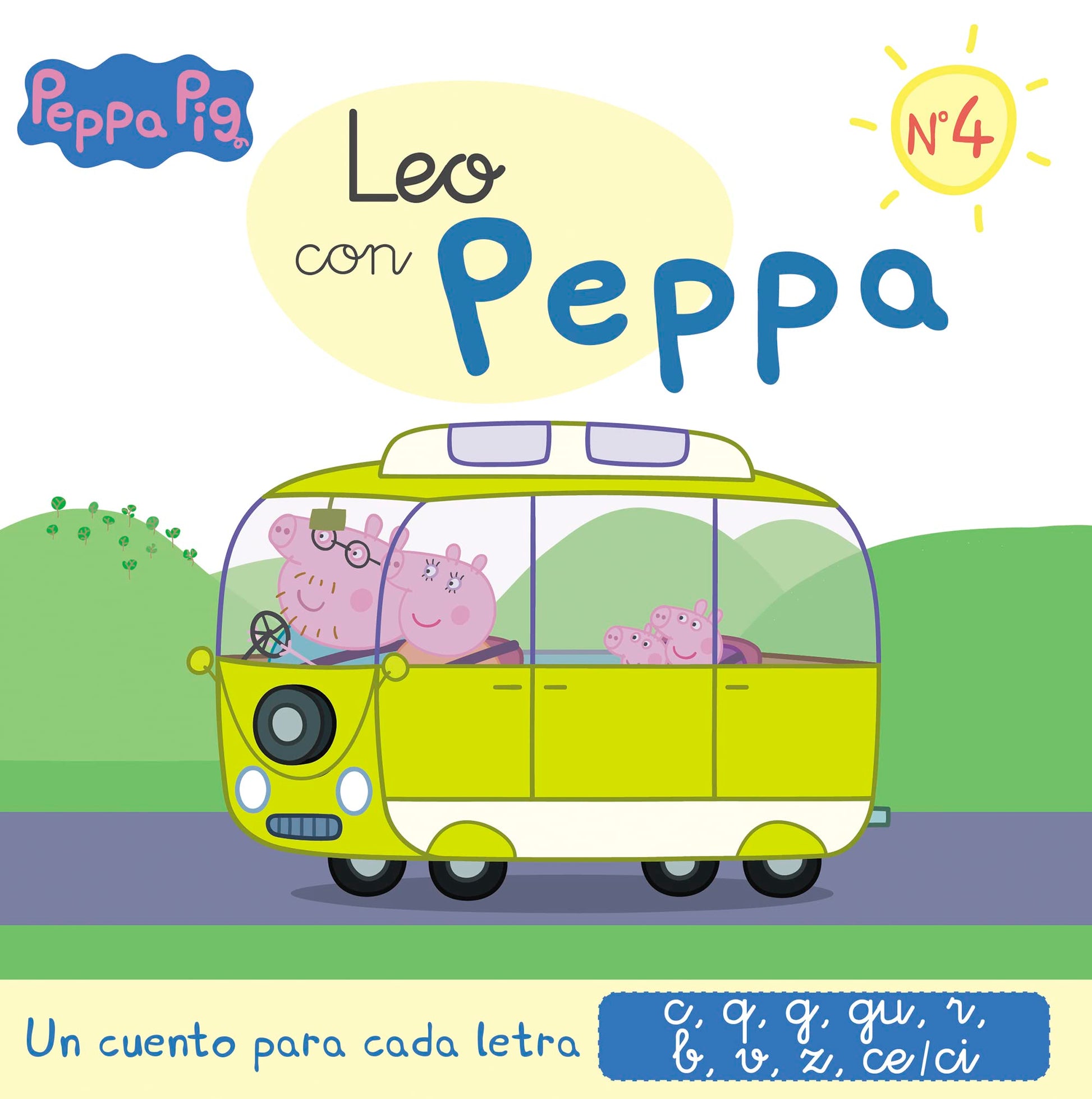 Libro: Peppa Pig. Lectoescritura - Leo con Peppa. Un cuento para cada letra: c, q, g, gu, r (sonido suave), b, v, z, ce-ci (Altea)