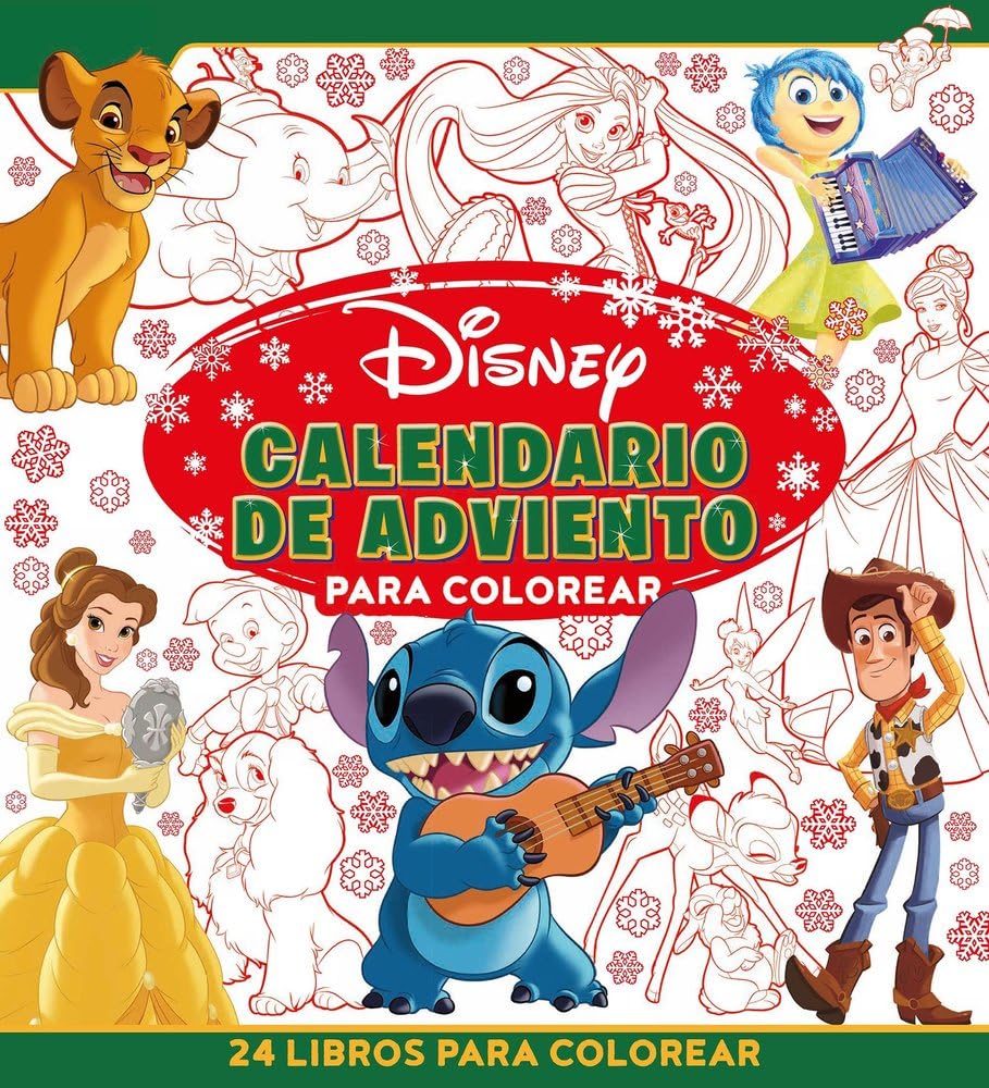 Libro: Disney. Calendario de Adviento para colorear: 24 libros para colorear