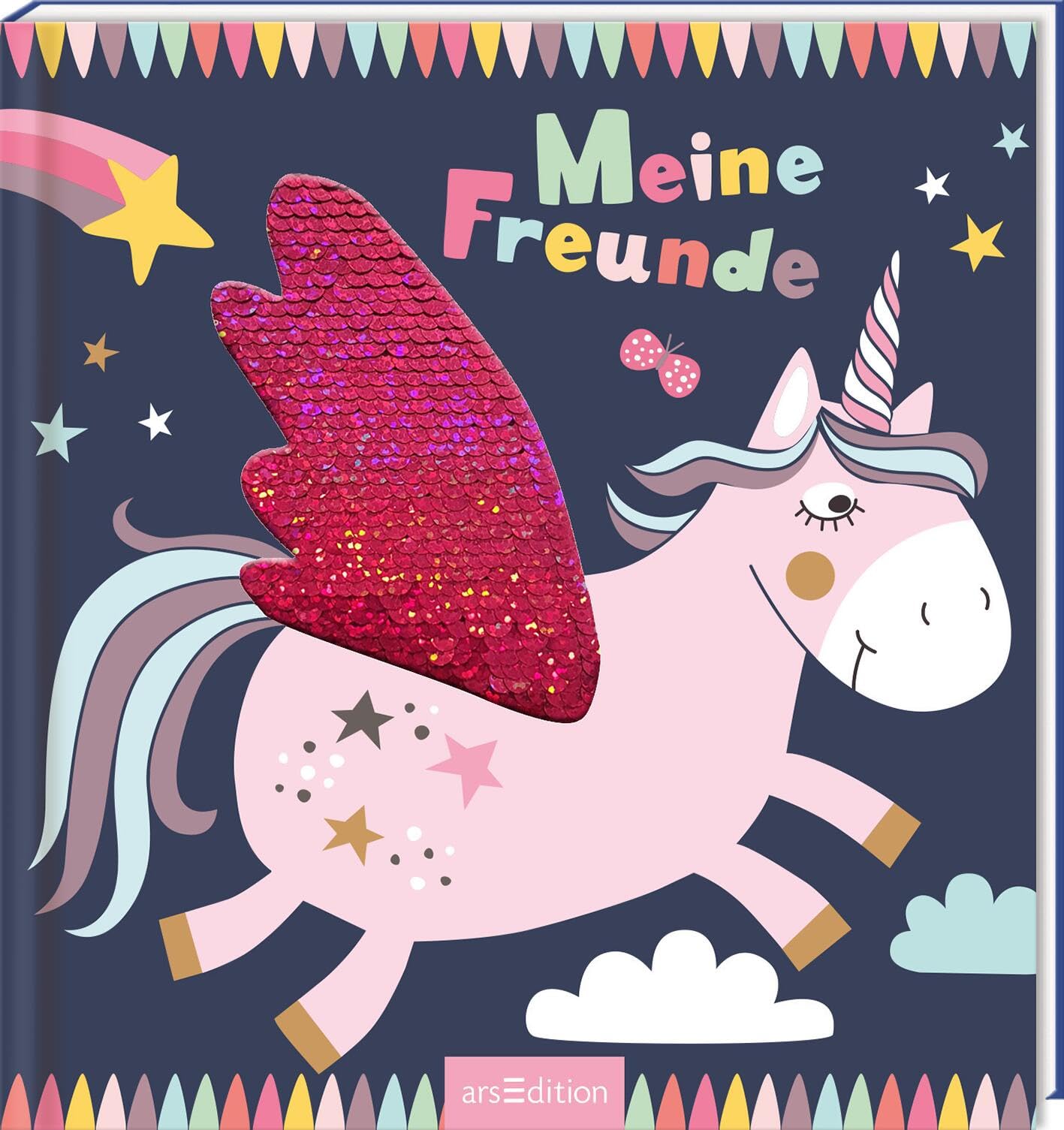 Libro: Meine Freunde – Einhorn (mit Wendepailletten): Freundebuch ab 4 Jahren für Kindergarten und Kita, für kleine Einhorn-Fans