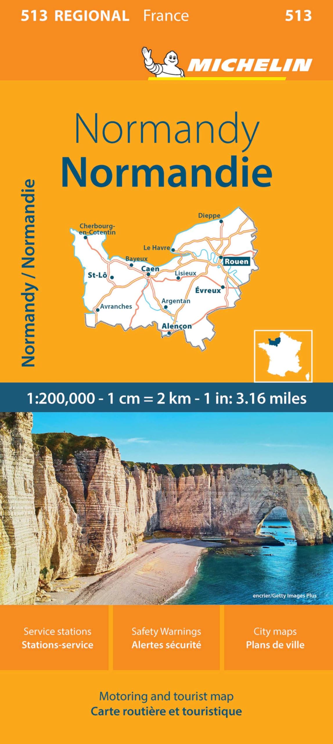 Libro: Mapa Regional Normany / Normandie (10513): Normandy Map 513