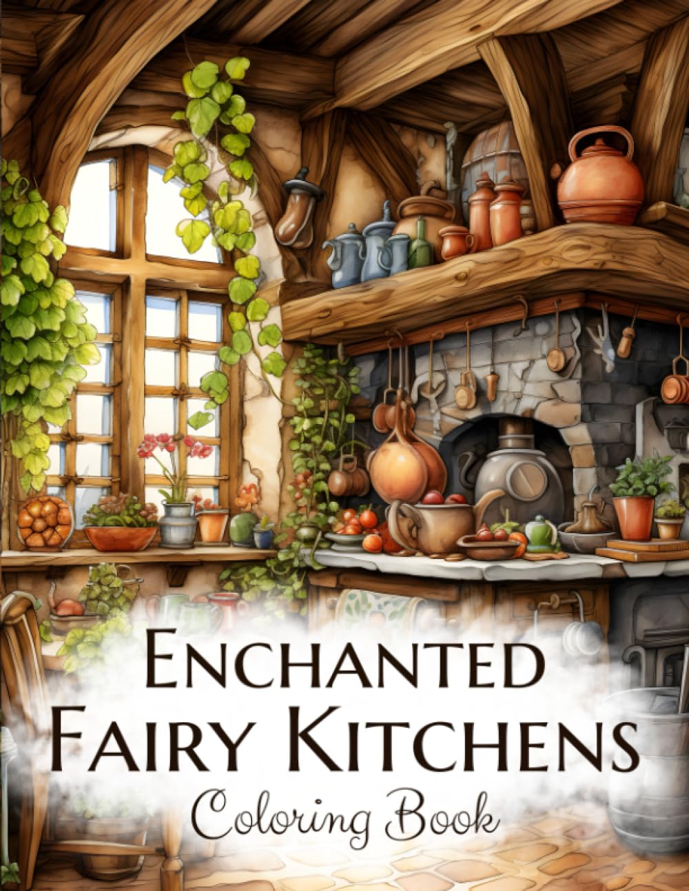 Libro: Enchanted Fairy Kitchens Coloring Book: Fantastic Kitchen Interiors in the Homes of Gnomes, Fairies, Witches, and Wizards. An Adult Coloring Book (Enchanted Homes and Kitchens)