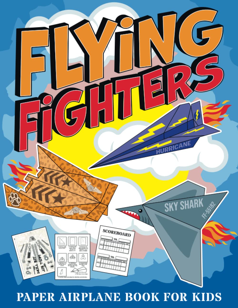 Libro: Flying Fighters: Paper Airplane Book For Kids