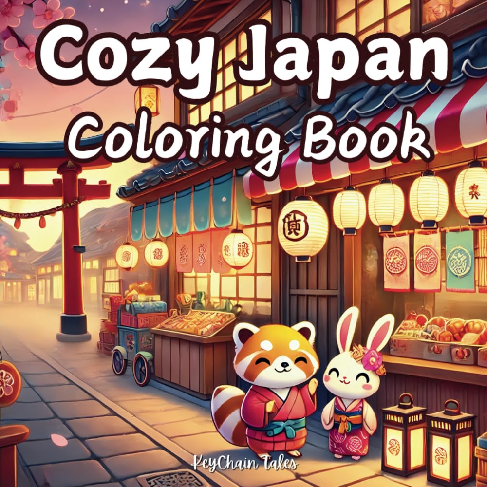 Libro: Cozy Japan Coloring Book: Relaxing and Cute Japanese-Inspired Designs