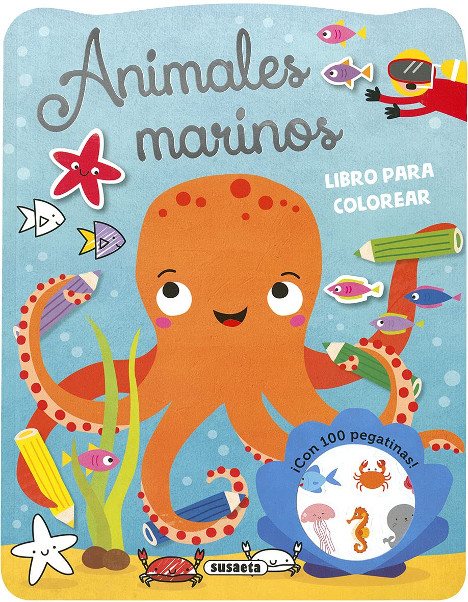 Libro: Animales Marinos (Láminas y pegatinas)
