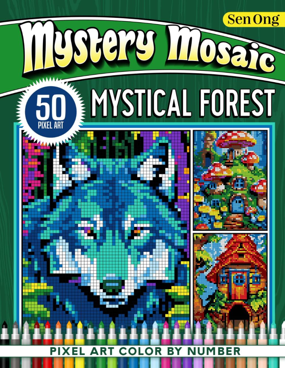 Libro: Mystical Forest Mystery Mosaics Color by Number: 50 Pixel Art Adventures for Relaxation and Creativity (Mystery Mosaic Color By Number Collection)