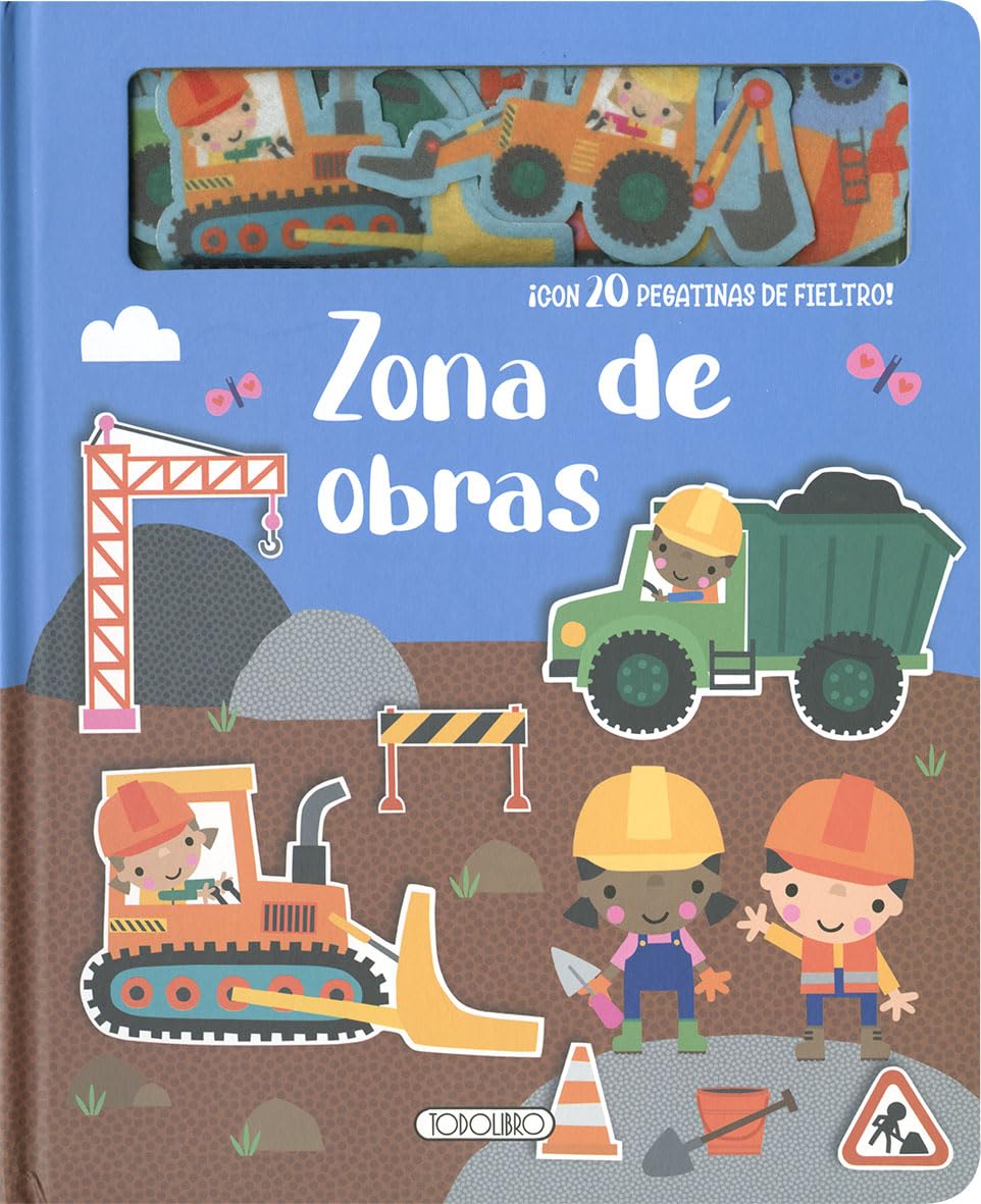 Libro: Zona de obras (Pegatinas de fieltro)