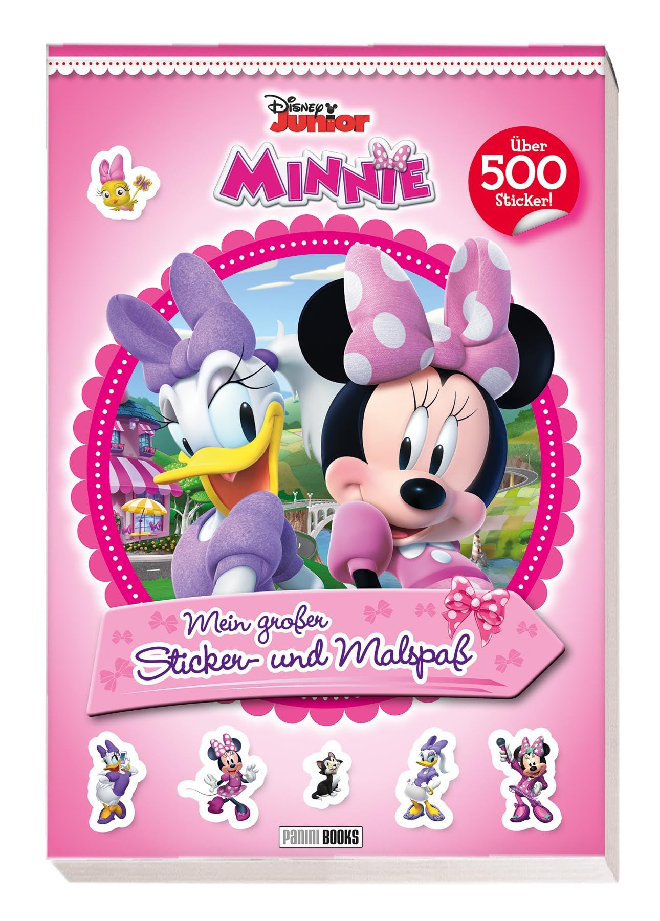 Libro: Disney Minnie: Mein großer Sticker- und Malspaß: über 500 Sticker auf 30 Seiten, sowie 30 Seiten mit Ausmalbildern (schwarz-weiß)
