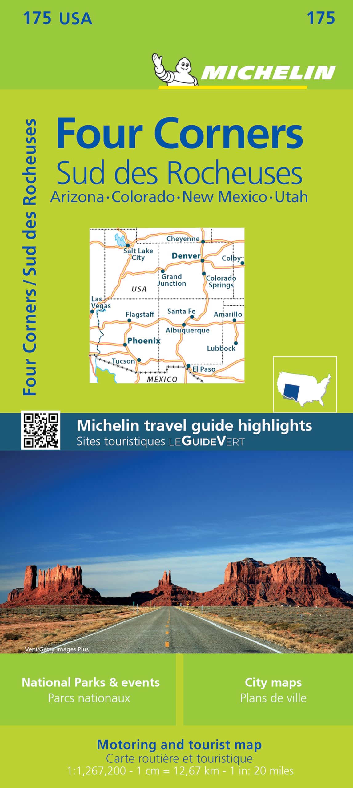 Libro: Michelin USA Four Corners Map 175 (Michelin Zoom USA Maps)