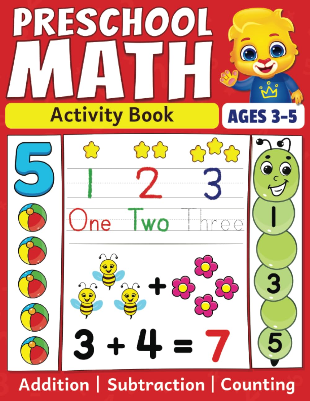 Libro: Preschool Math Activity Book: Learn to Count, Number Tracing, Addition and Subtraction | Fun Educational Workbook for Kids | Toddler & Preschool Learning Activities for 3-5 Year Olds