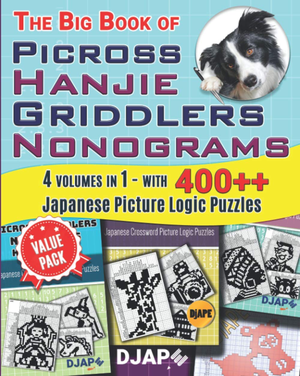 Libro: The Big Book of Picross Hanjie Griddlers Nonograms: 4 volumes in 1 - with 400++ Japanese Picture Logic Puzzles (Visual Deduction: The Complete Picture Logic Collection)