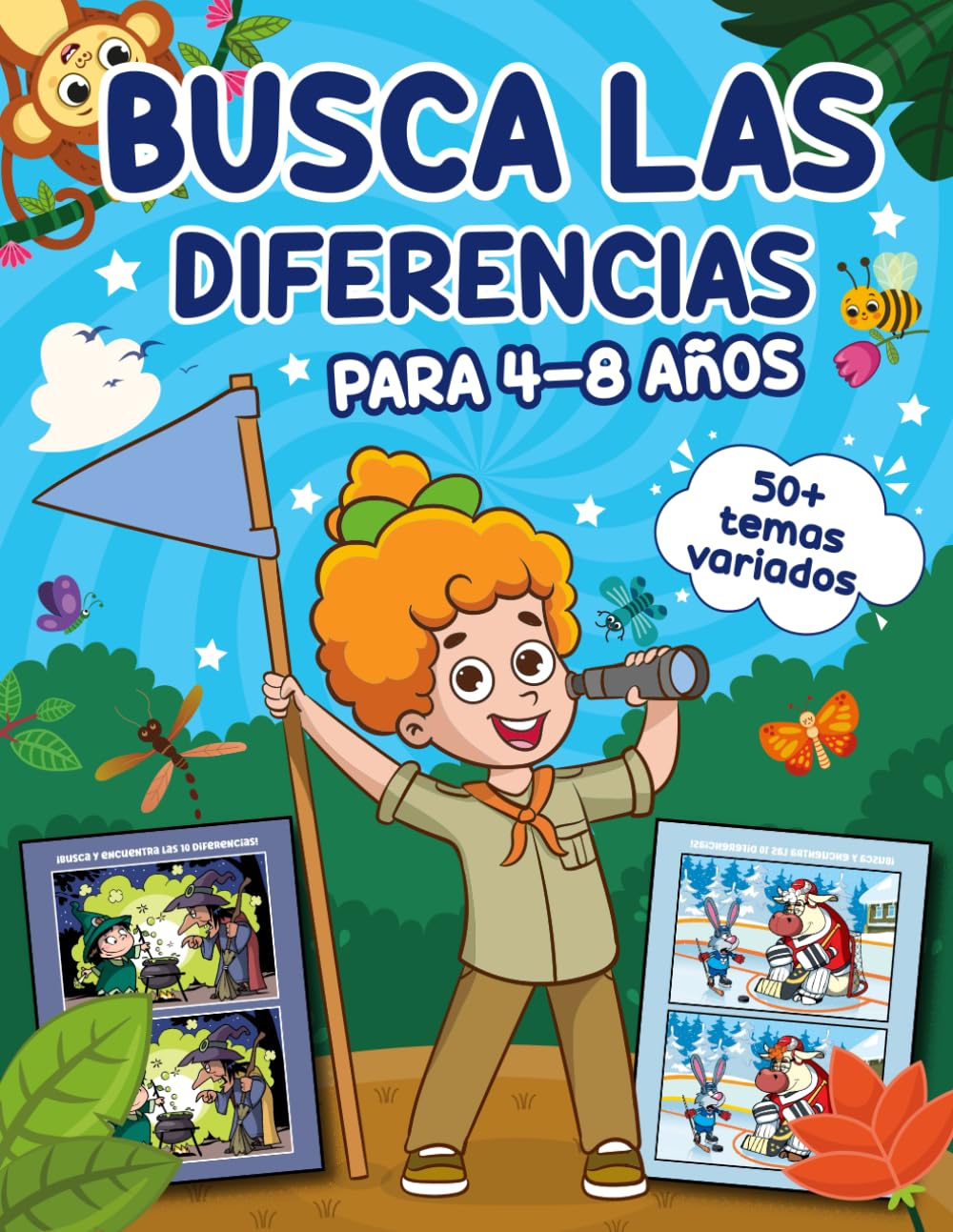 Libro: Busca las Diferencias para 4-8 años: Libro de juegos educativos para niños de 4-8 años con 72 páginas a todo color y 520 diferencias (Busca y encuentra los errores) (Spanish Edition)