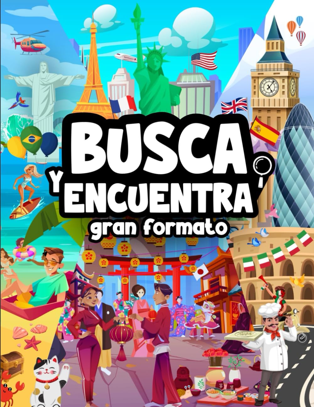 Libro: Busca y Encuentra: Explorando las Grandes Ciudades del Mundo - Libro de Juegos y Actividades. Regalo para Niños de 3 a 7 Años