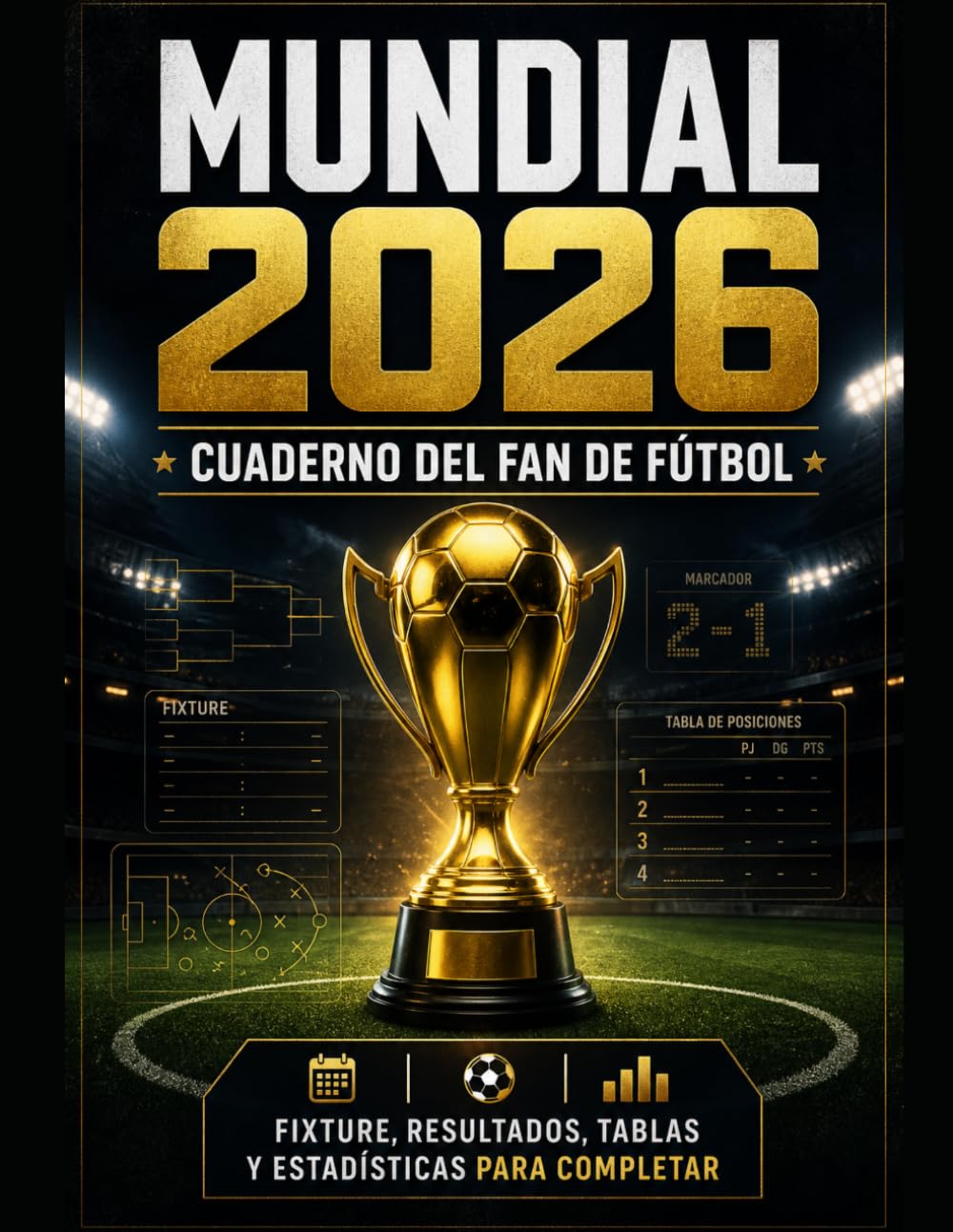 Mundial 2026: El Cuaderno del Fan de Fútbol: Seguimiento de partidos, resultados, tablas, estadísticas y entretenimiento durante todo el torneo