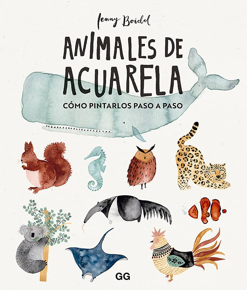 Libro: Animales de acuarela: Cómo dibujarlos paso a paso (DISE?O GRAFICO)