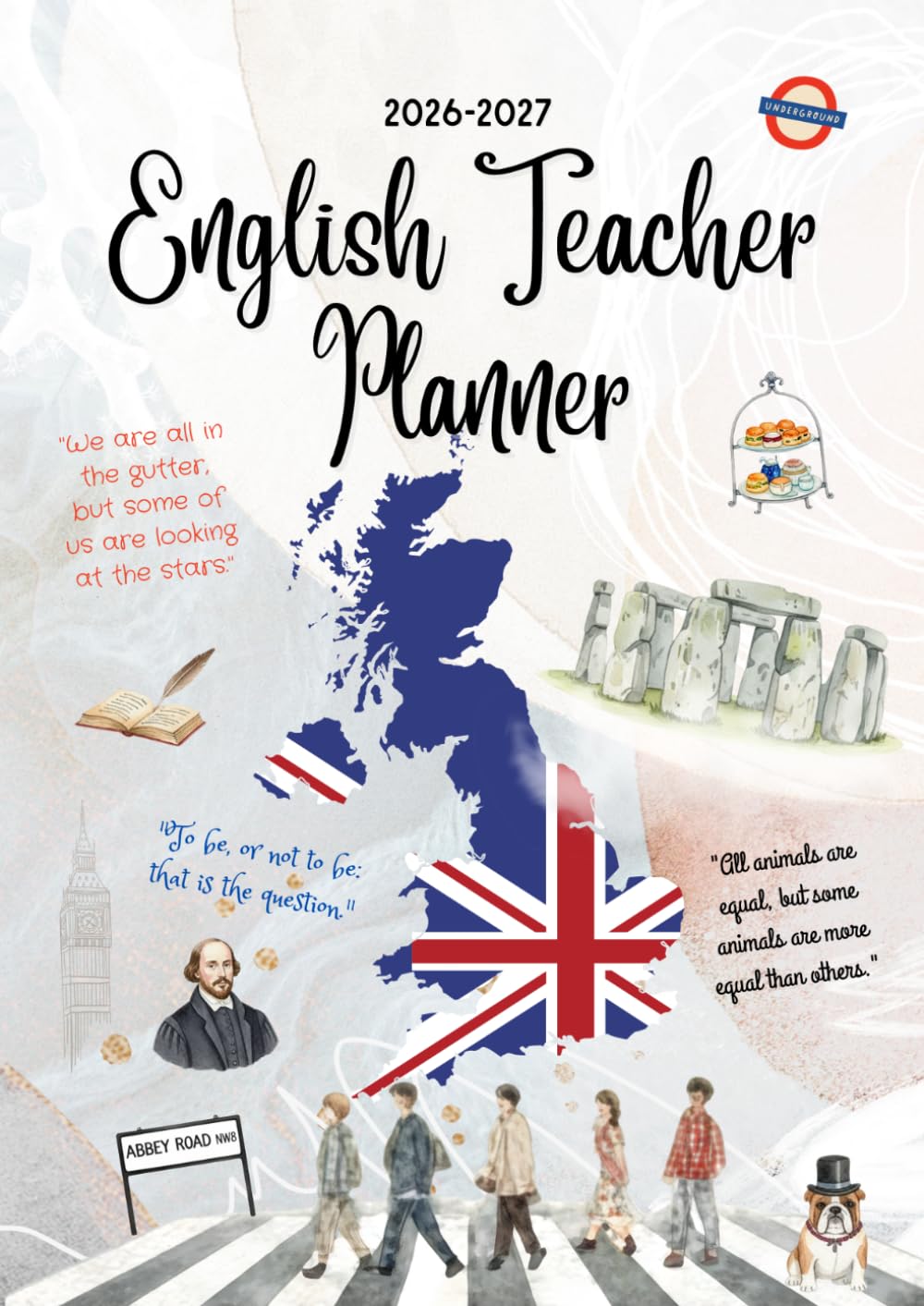 Libro: English Teacher Planner: Agenda del profesor de inglés, A4, semanal y mensual, semana vista