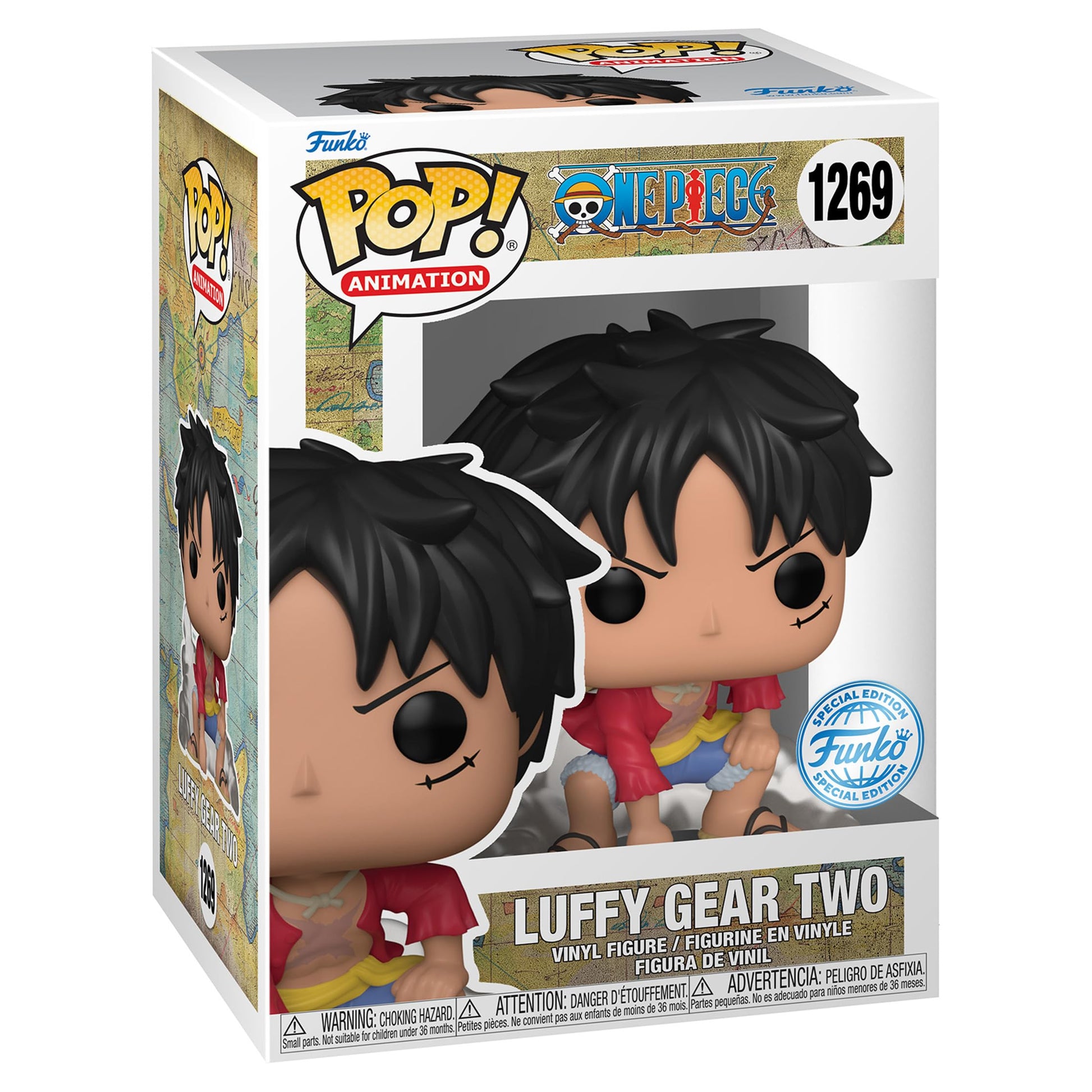 Funko Pop! Animación One Piece Luffy Gear Two - Special Edition Multicolor Exclusivo Figura de Vinilo #1269 - Common No Chase