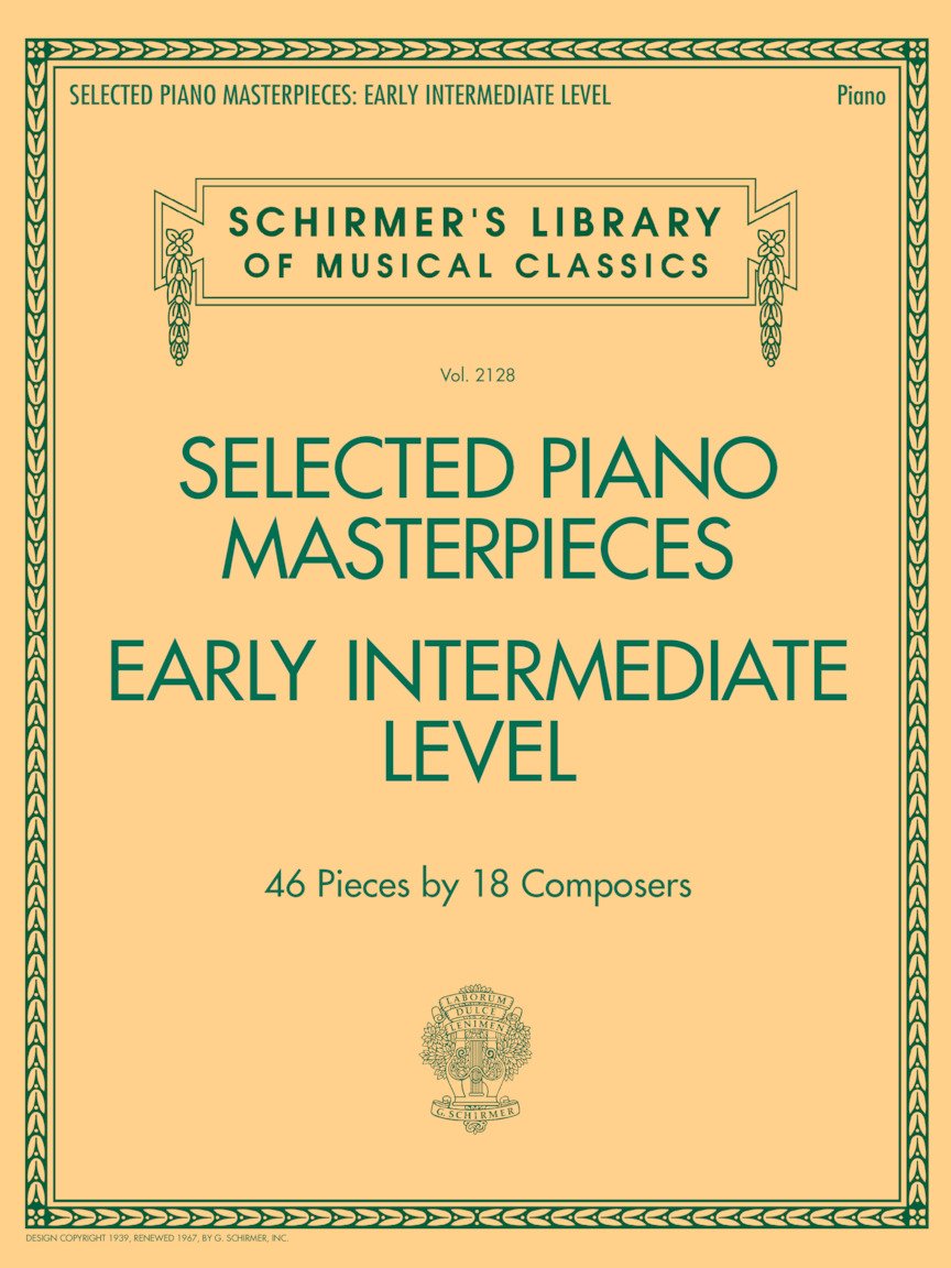 Libro: Selected Piano Masterpieces - Schirmer’s Library, Volume 2128 | Early Intermediate Classical Piano Pieces | Bach, Schumann, Czerny and More (Schirmer's Library of Musical Classics, 2128)