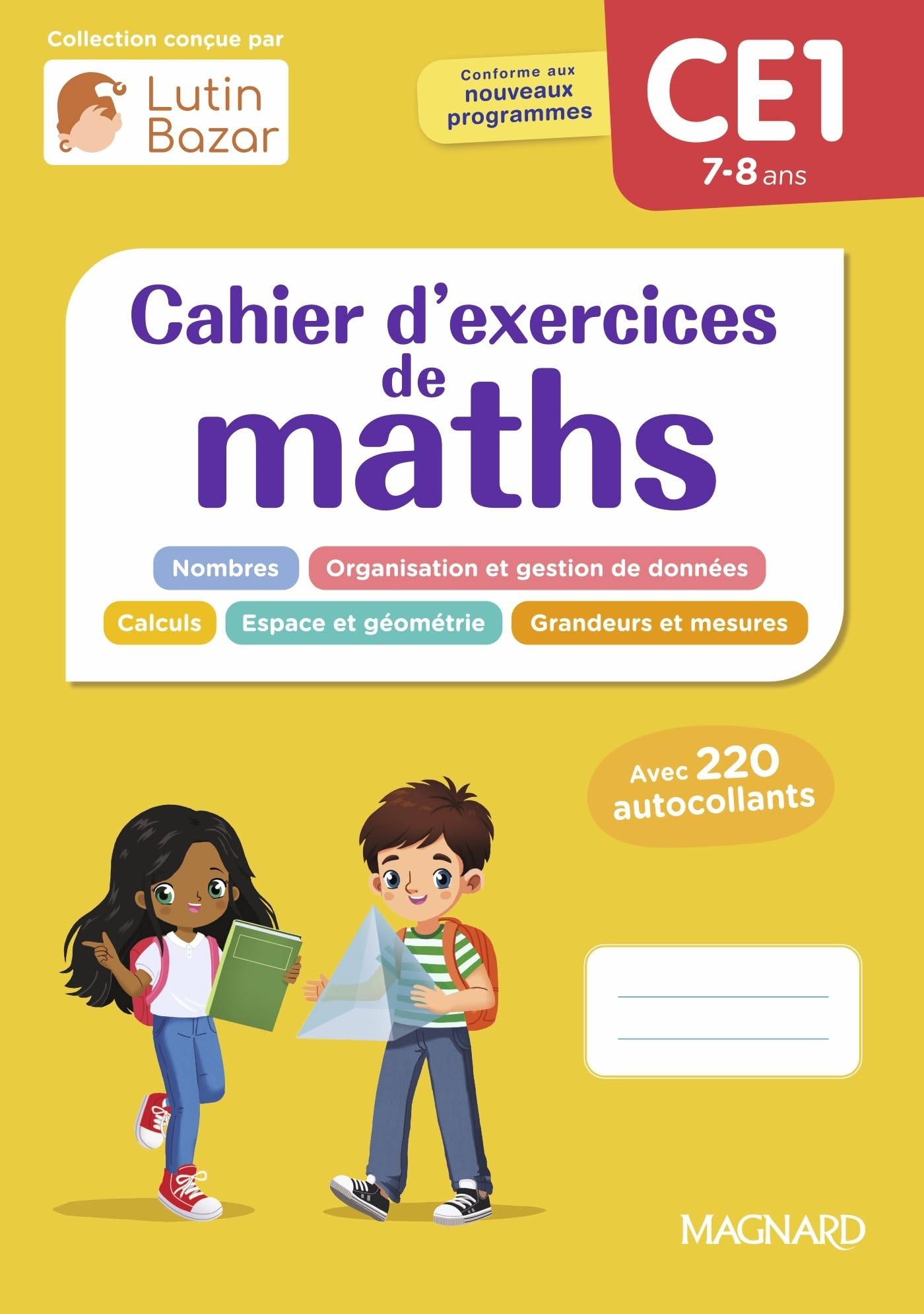 Libro: Cahier d'exercices maths CE1: Une collection conçue par Lutin Bazar