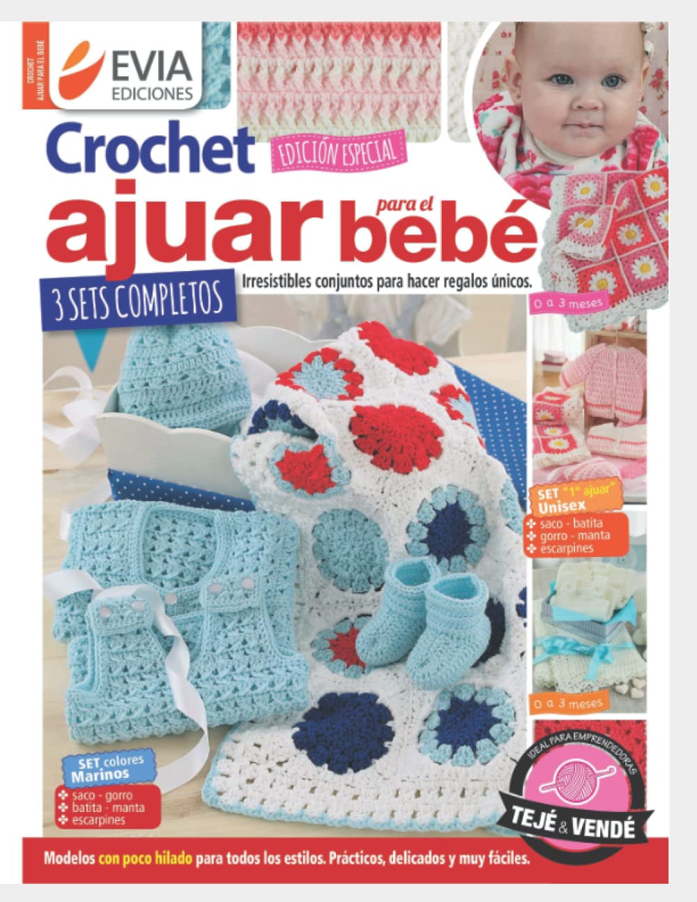Libro: CROCHET AJUAR PARA EL BEBÉ: conjuntos para hacer conjuntos únicos (CROCHET III) (Spanish Edition)