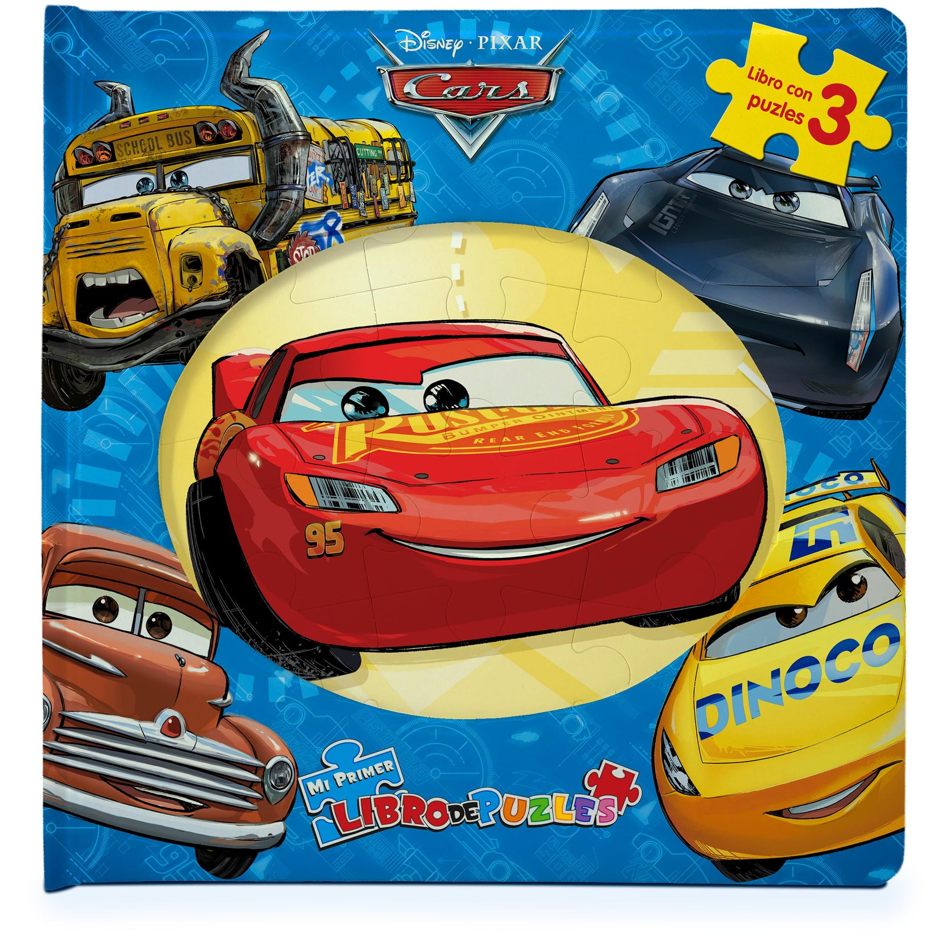 Libro: Disney - Pixar Cars Mi Primer Libro de Puzles - Rompecabezas para niños, libro de cartón de 10 páginas, 3 puzzles para disfrutar