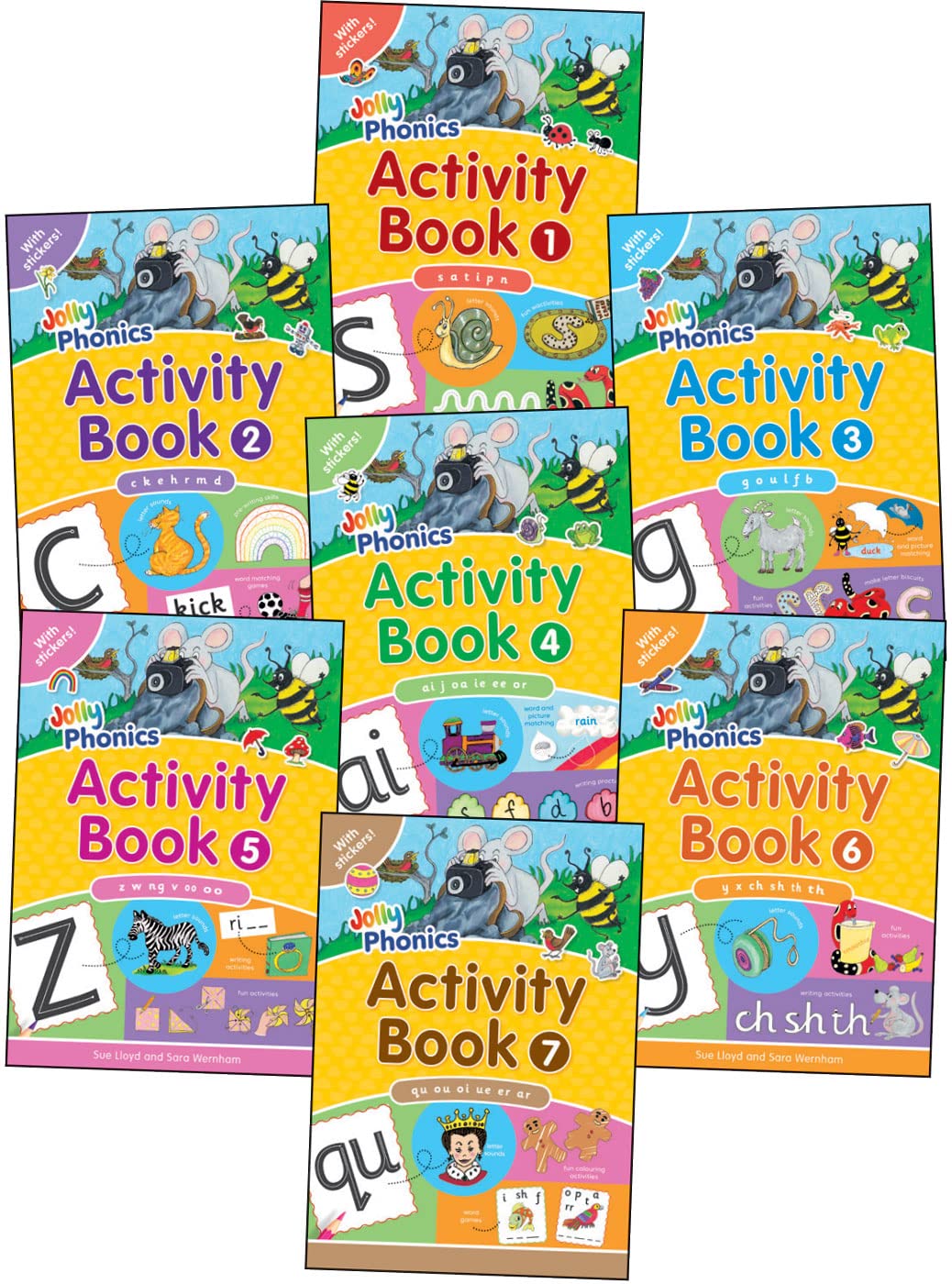 Libro: Jolly Phonics Activity Books 1-7: in Precursive Letters (British English edition)
