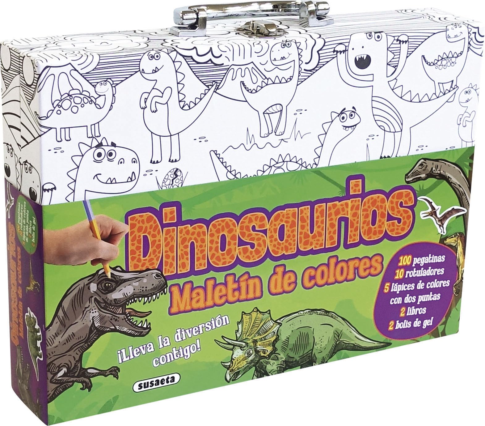 Libro: Dinosaurios (Maletín de colores)
