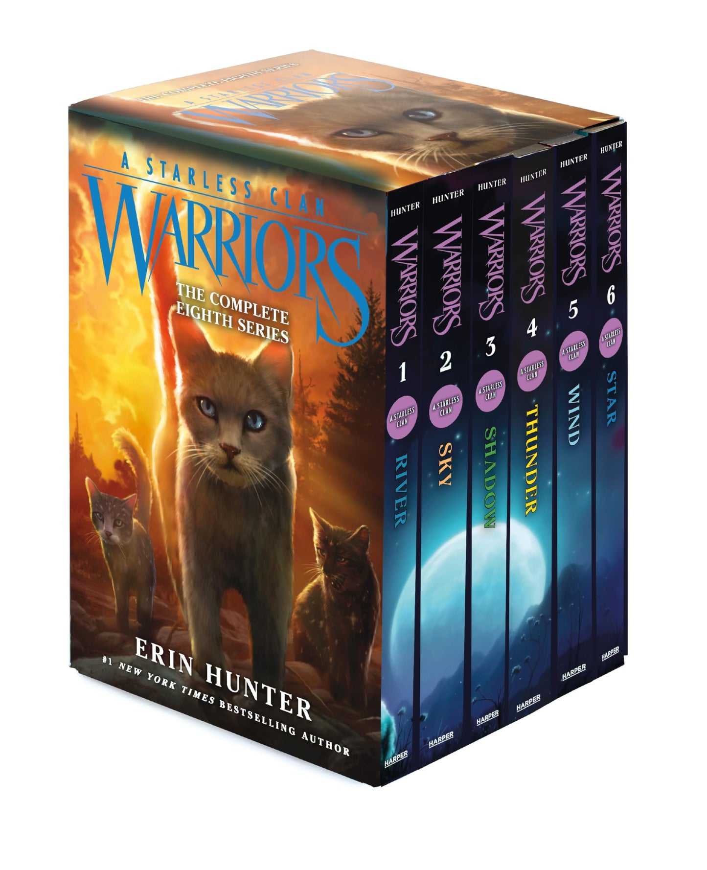 Libro: Warriors: A Starless Clan Box Set: Volumes 1 to 6: A Starless Clan #1: River, A Starless Clan #2: Sky, Starless Clan #3: Shadow, A Starless Clan #4: ... Clan #5: Wind, A Starless Clan #6: Star