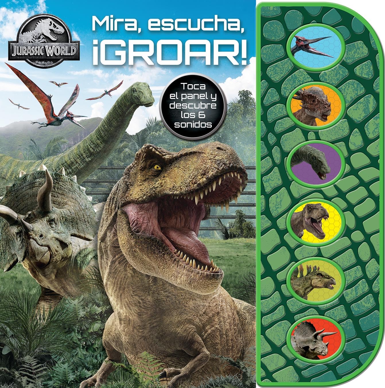 Libro: MIRA ESCUCHA ¡GROAR! JURASSIC WORLD: TEXTURED SOUND PAD TSP