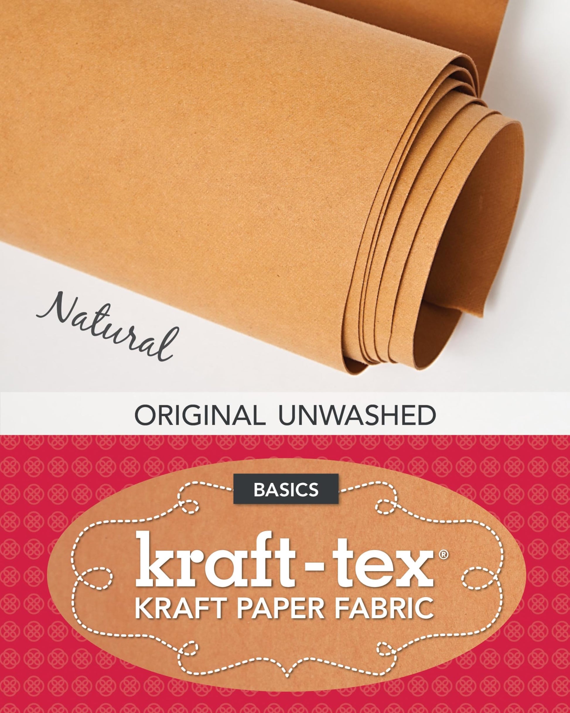 Libro: kraft-tex Roll Natural Original Unwashed: Kraft Paper Fabric, 19" x 1.5 Yard Roll (kraft-tex Basic)