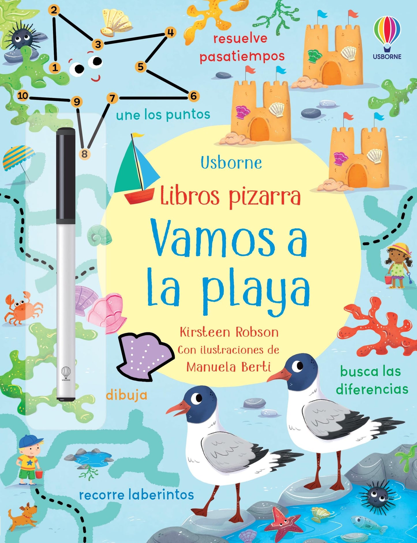 Libro: VAMOS A LA PLAYA (Libros pizarra con actividades)