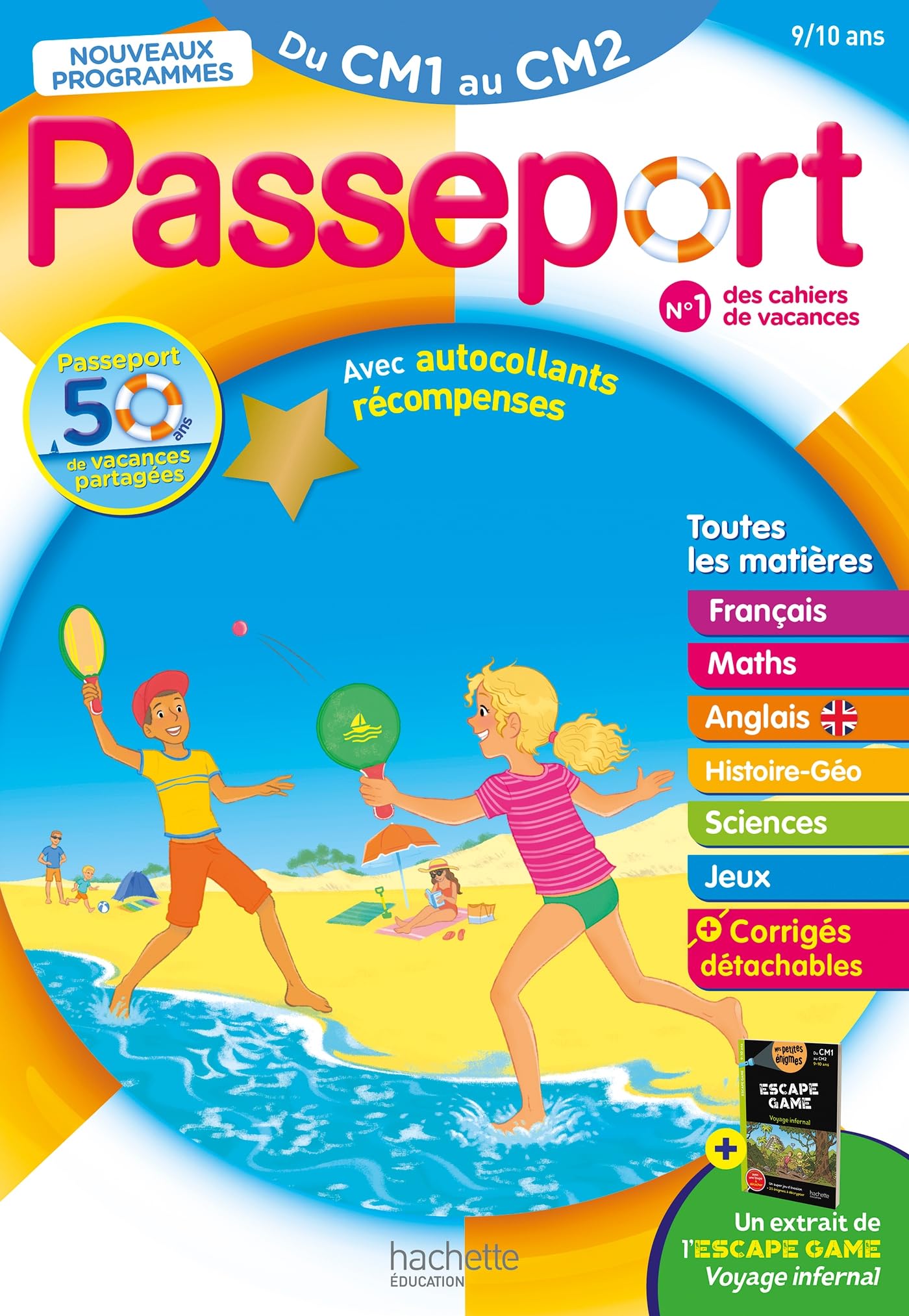Passeport toutes les matières du CM1 au CM2: Avec autocollants récompenses et un extrait de L'Escape Game Voyage infernal