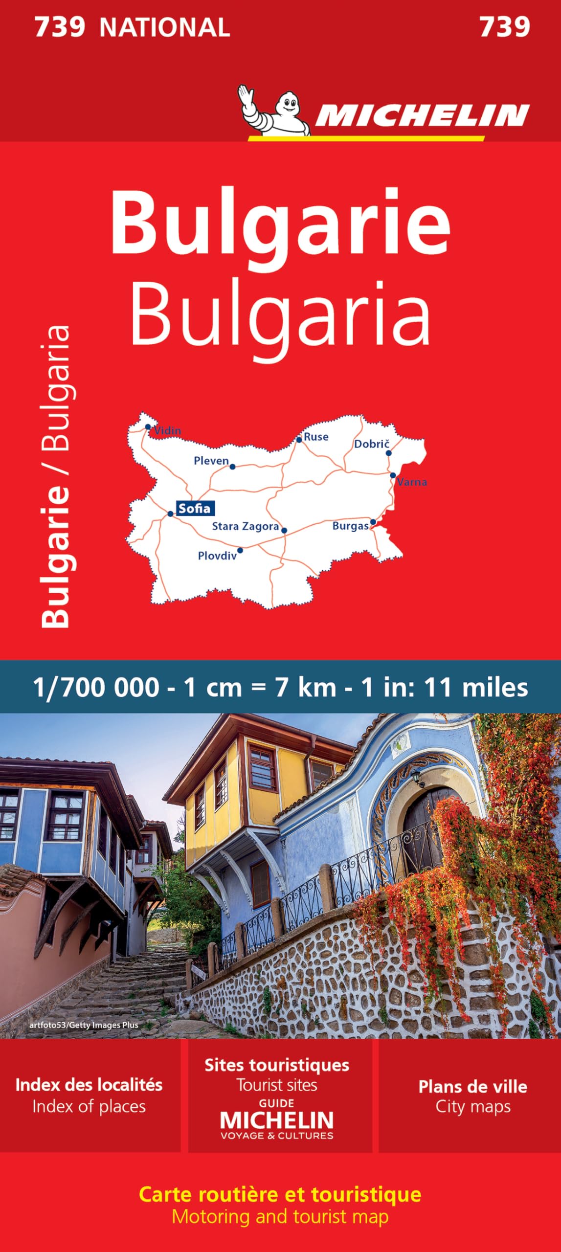 Mapa National Bulgarie / Bulgaria (11739): Strassen- und Tourismuskarte