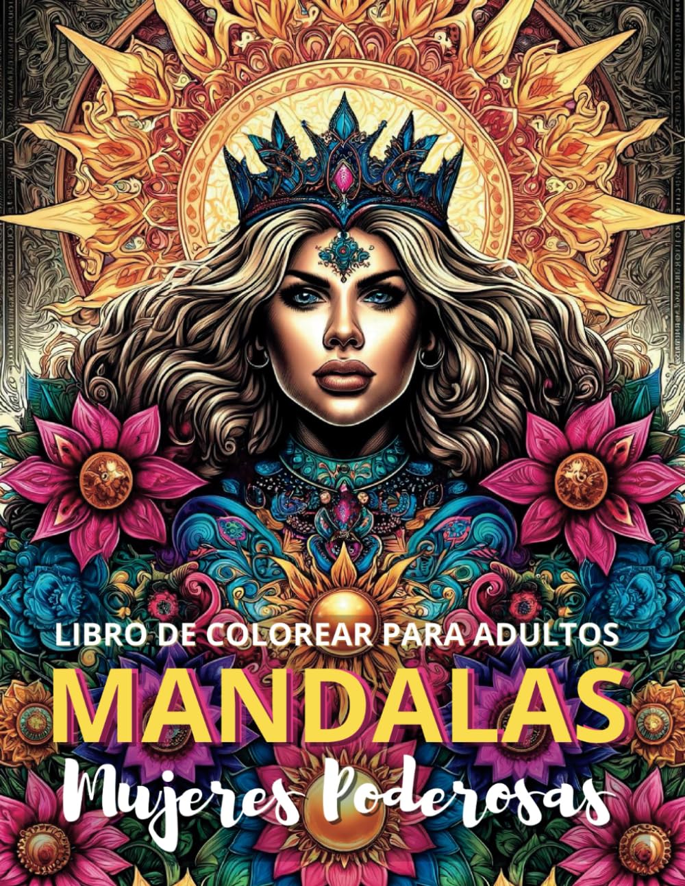 Libro: Mandalas Mujeres Poderosas - Libro de Colorear para Adultos: 50 Imágenes con Mensajes de Empoderamiento para Aliviar la Ansiedad y el Estrés (Spanish Edition)