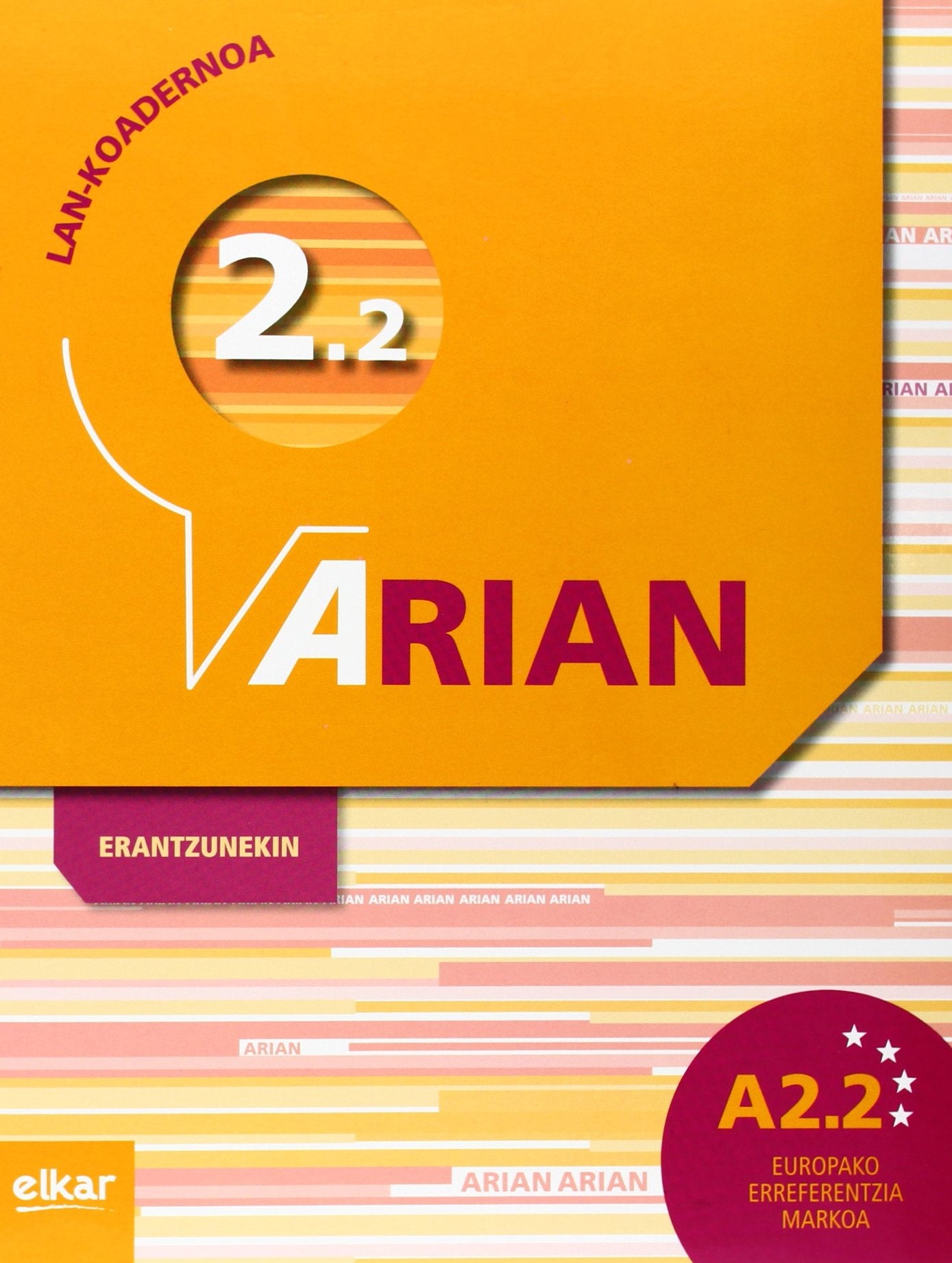 Libro: Arian A2.2 LAN-KOADERNOA (Erantzunekin) - Euskera y Español