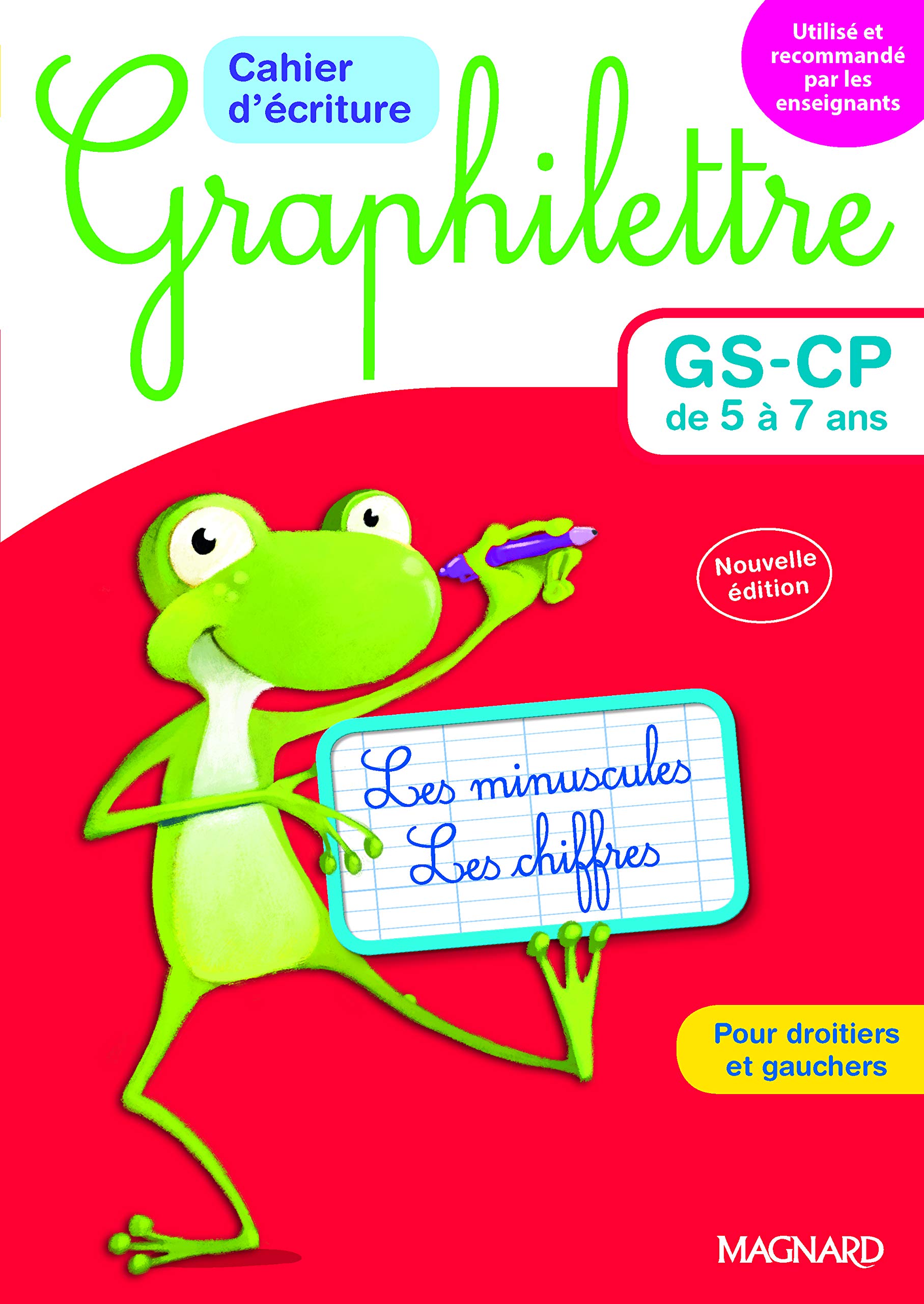 Libro: Cahier d'écriture Graphilettre GS-CP de 5 à 7 ans: Les minuscules et les chiffres