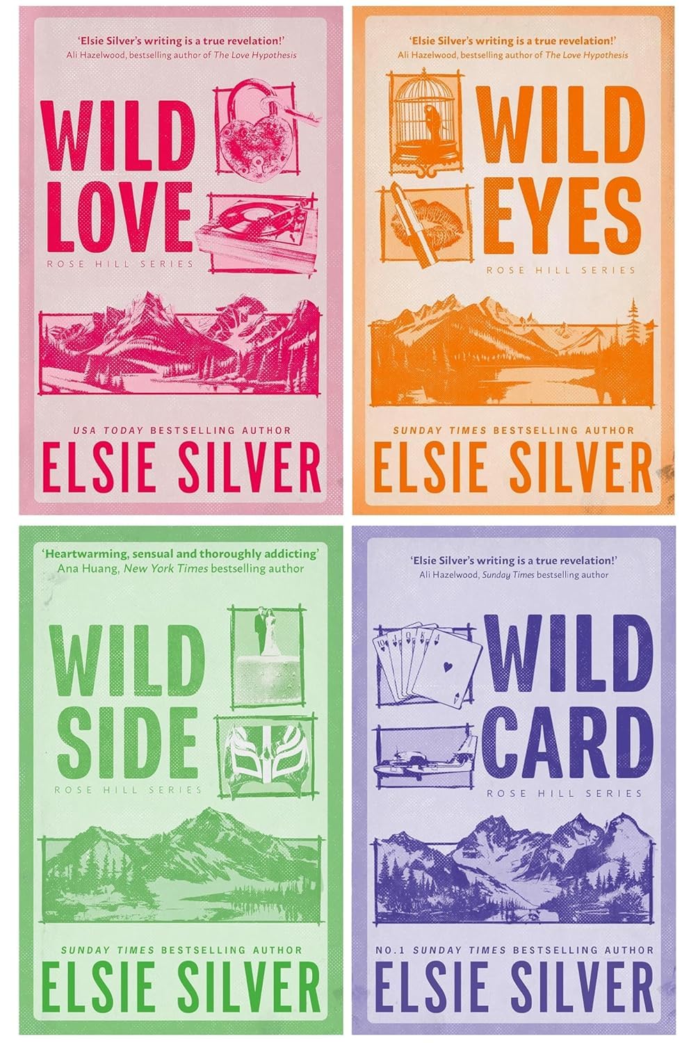 Libro: Rose Hill Series 4 Books Collection Set By Elsie Silver(Wild Love, Wild Eyes, Wild Side & Wild Card)