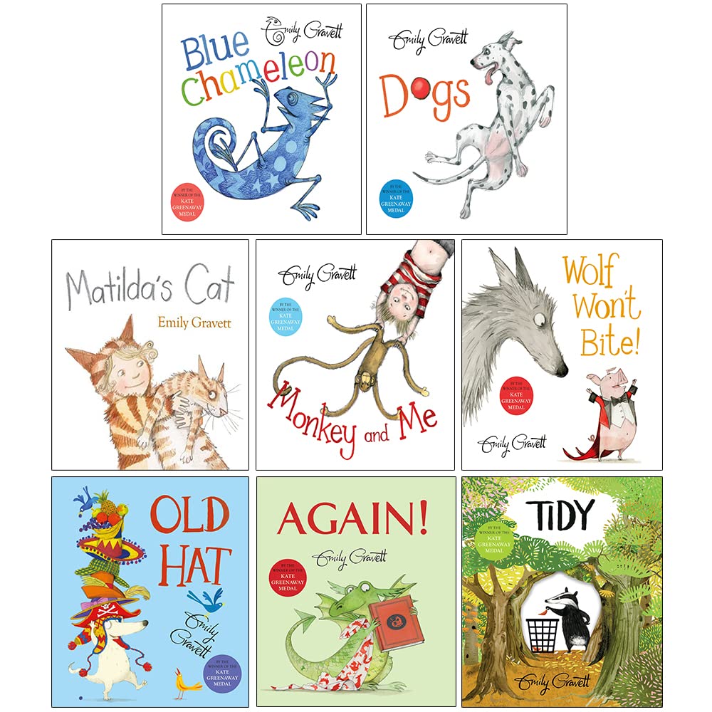Libro: Emily Gravett Collection 8 Books Set(Tidy, Again, Old Hat, Wolf Won't Bite!, Matilda's Cat & More)