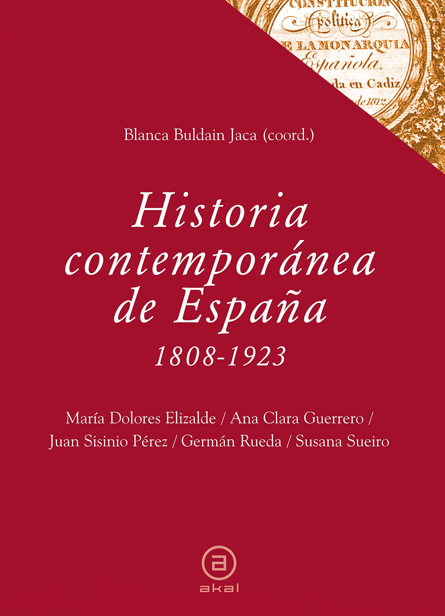Libro: Historia contemporánea de España (1808-1923)