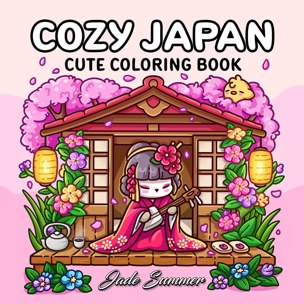 Libro: Cozy Japan: Cute Coloring Book for Adults and Teens with Charming Characters and Delightful Japanese Scenes for Relaxation (Cozy Coloring Books)