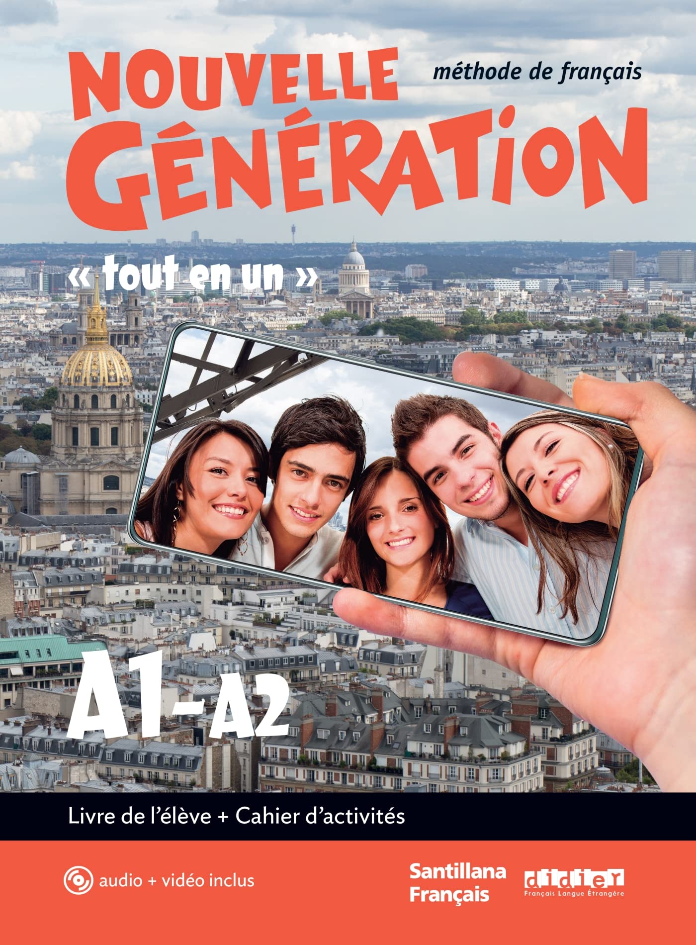 Libro: NOUVELLE GENERATION A1/A2 LIVRE/EXERCICES+CD+DVD