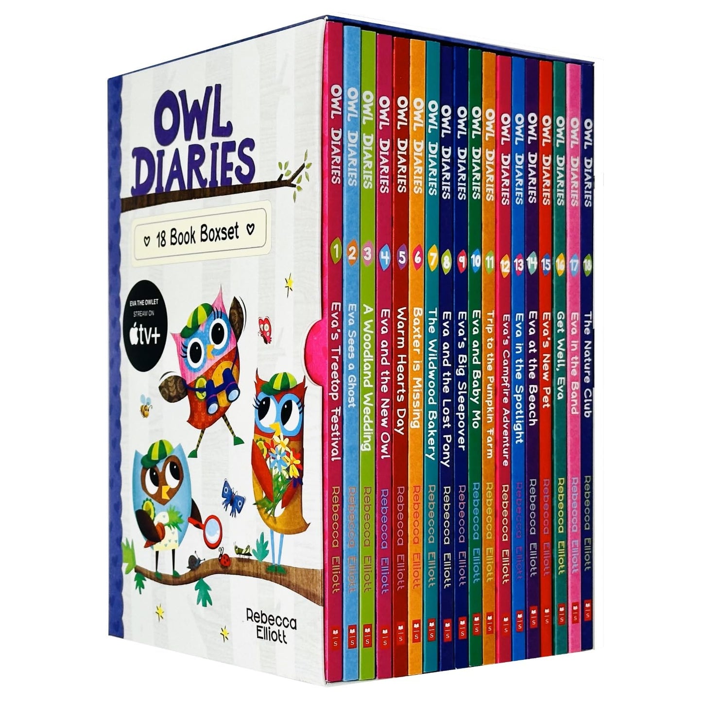 Libro: Owl Diaries Collection 1-18 Books Box Set By Rebecca Elliott (Eva's Treetop Festival, Eva Sees a Ghost, A Woodland Wedding, Eva and the New Owl, Warm Hearts Day, Baxter Is Missing & More)