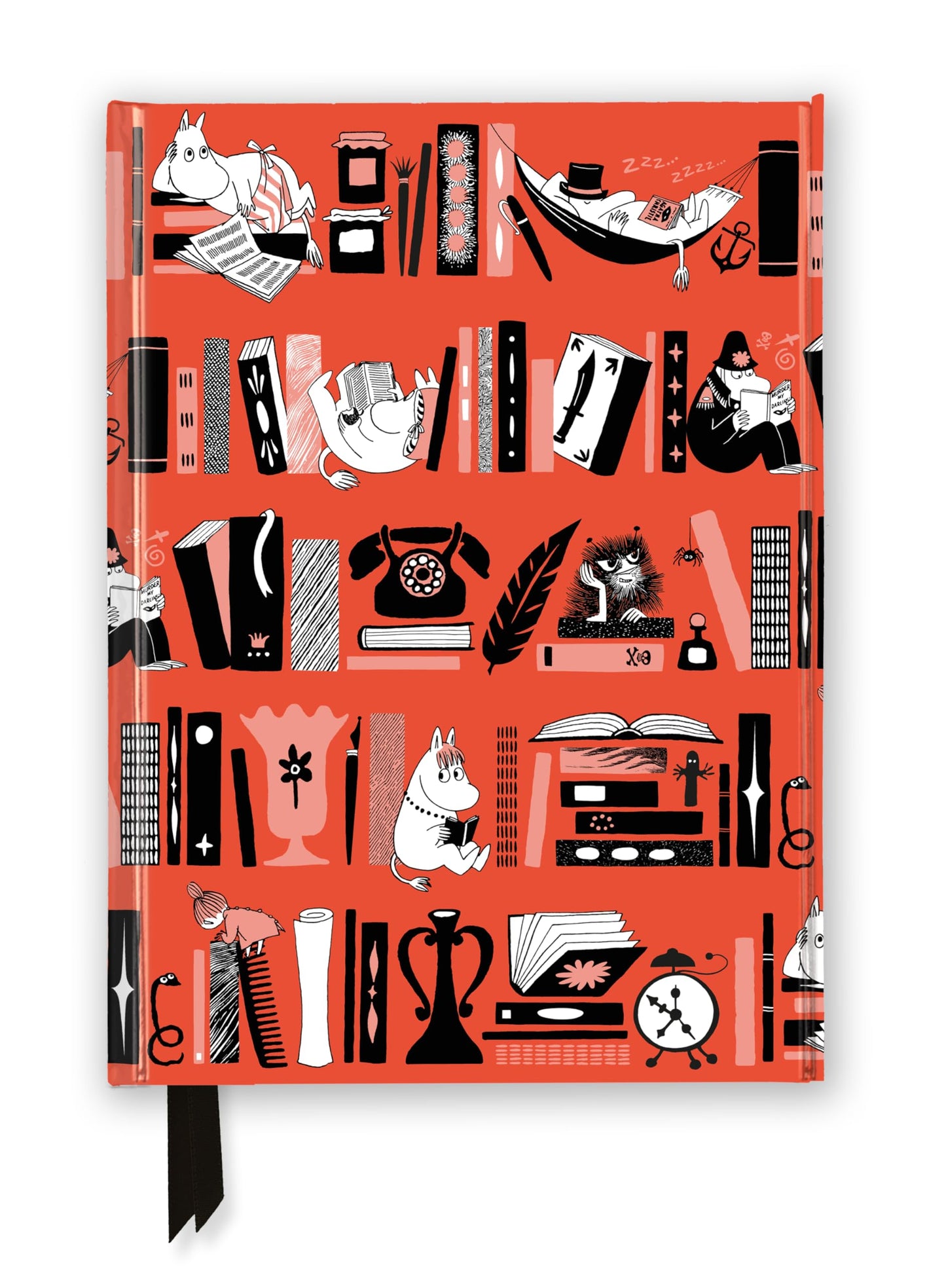 Libro: Moomin Bookshelves: Red (Foiled Journal) (Flame Tree Notebooks)