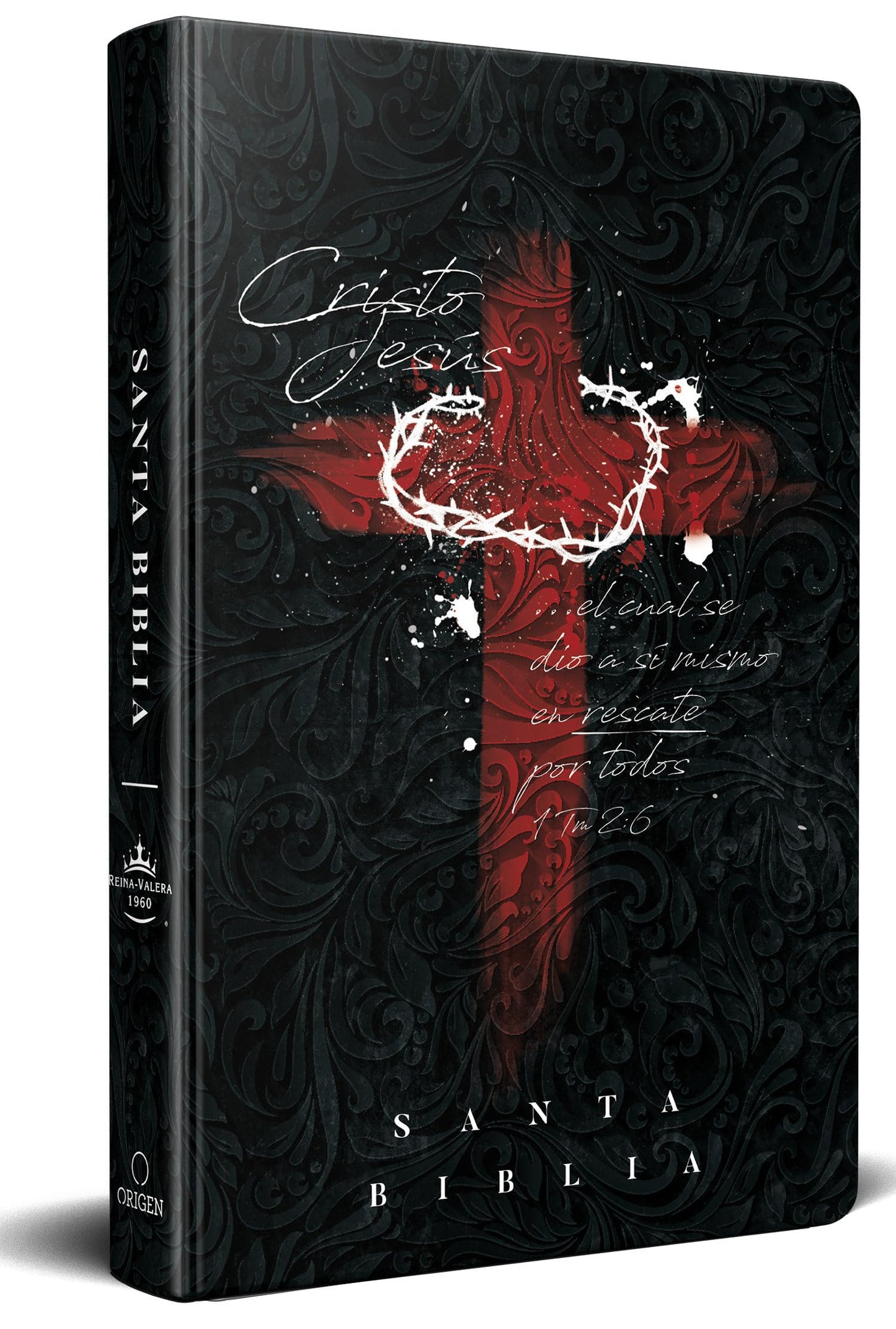 Libro: Biblia RVR 1960 letra grande tamaño manual, tapa dura cruz con corona / Spanish Bible RVR 1960 Handy Size Large Print Hardcover cross and crown (Spanish Edition)