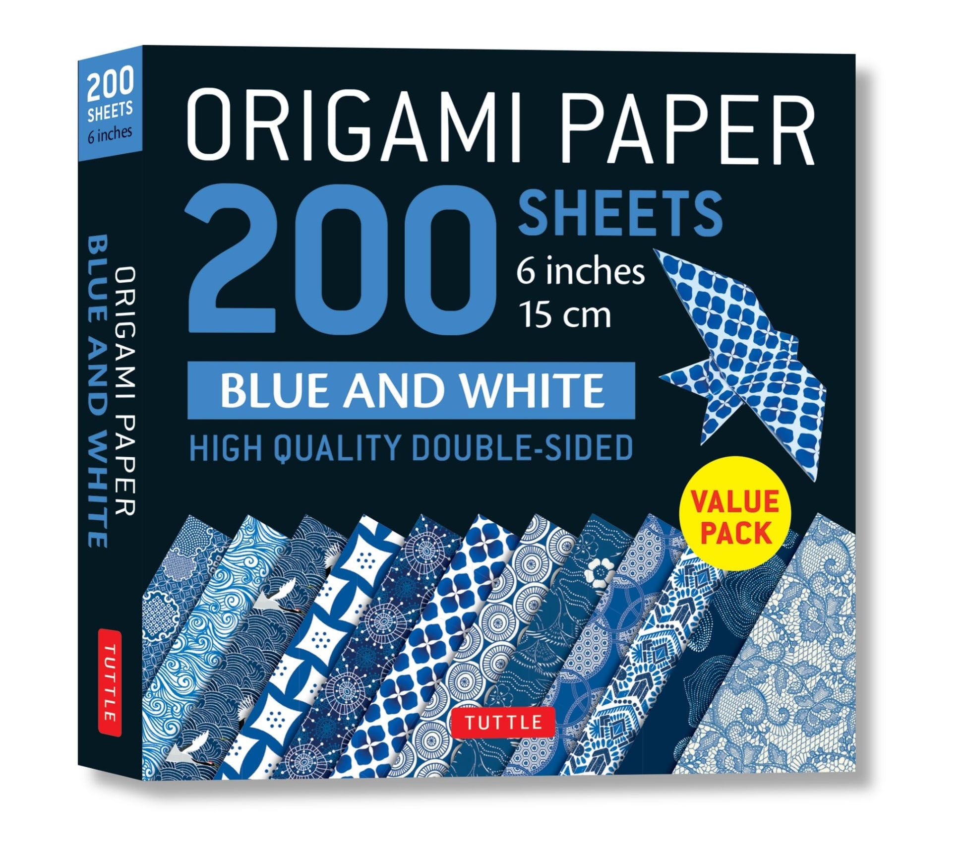 Libro: Origami Paper 200 sheets Blue and White Patterns 6" (15 cm): Double Sided Origami Sheets Printed with 12 Different Designs (Instructions for 6 Projects Included)